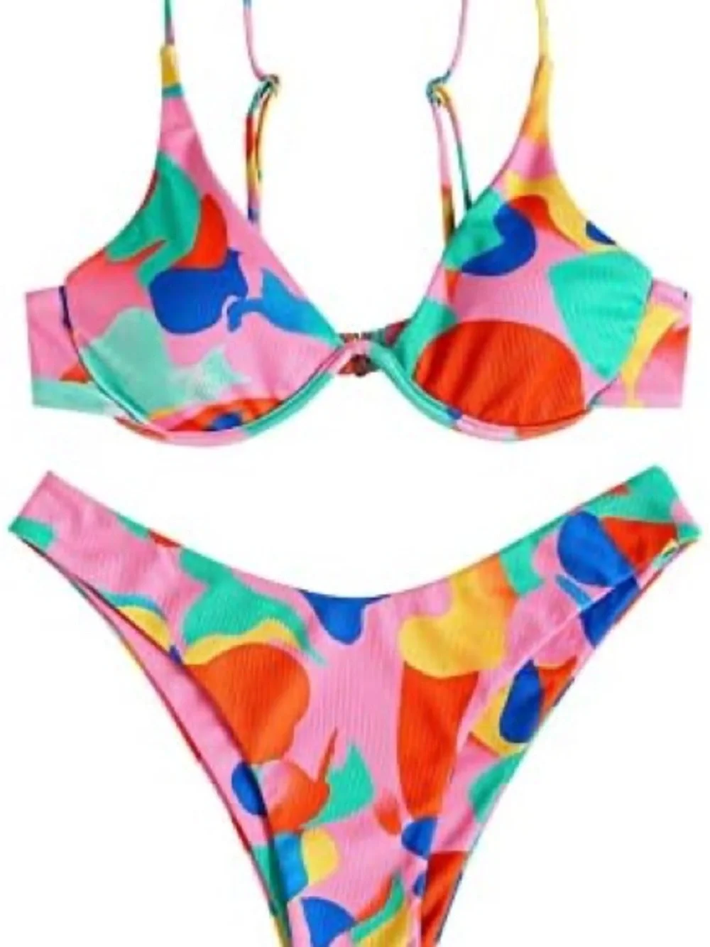 Bikini Two-Piece Swim Set in Multicolor NEVER WORN